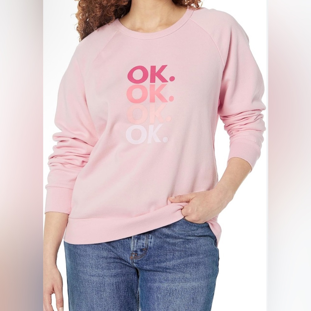 Outerknown Astor Sweatshirt Pink Graphic Crewneck - Size L